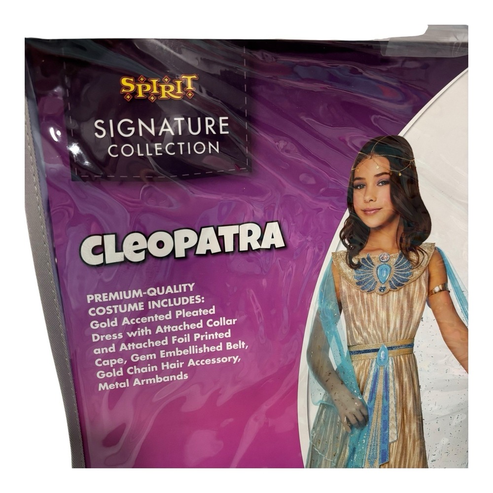 Spirit Halloween Cleopatra Costume Child Small 4-6 NWT 6‎ Piece Stunning - Picture 2 of 7
